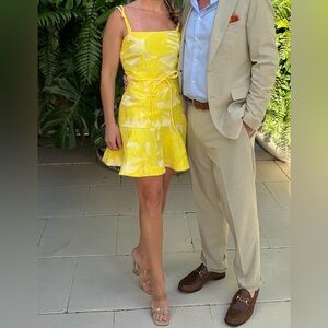 Alexis Yellow Sleeveless Mini Sundress